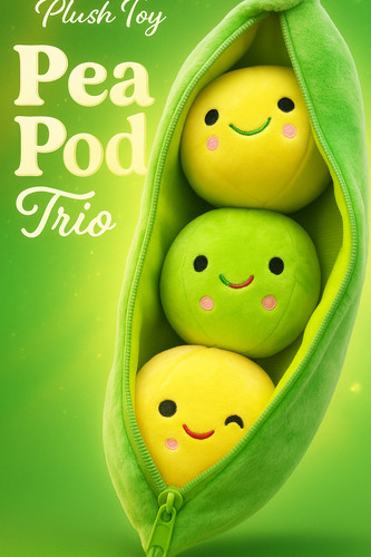 عروسک زیپ دار نخود فرنگی