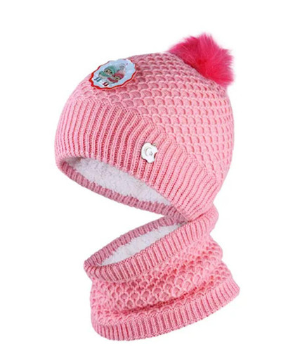 ست کلاه و شال بچه گانه طرح زنبوری داخل خز