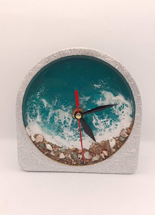 ساعت رومیزی رزینه کاری شده