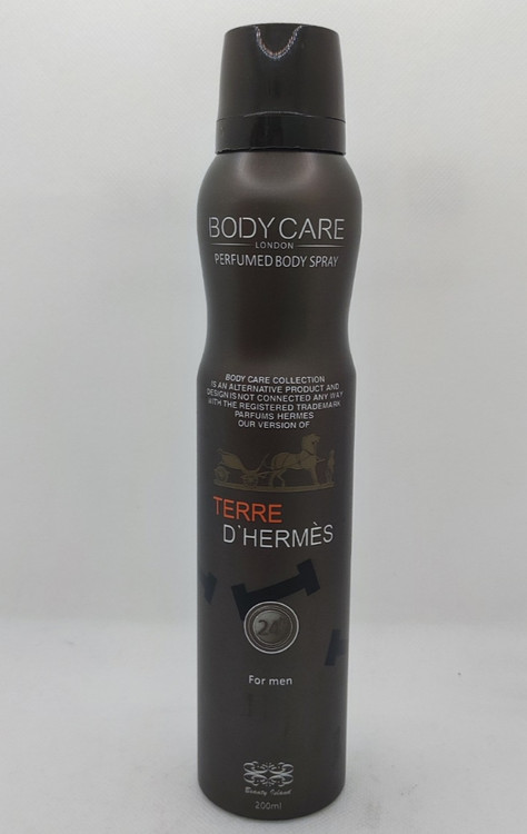 اسپری بادی کر با عطر Hermes با حجم ۲۰۰ میلی لیتر مناسب آقایان