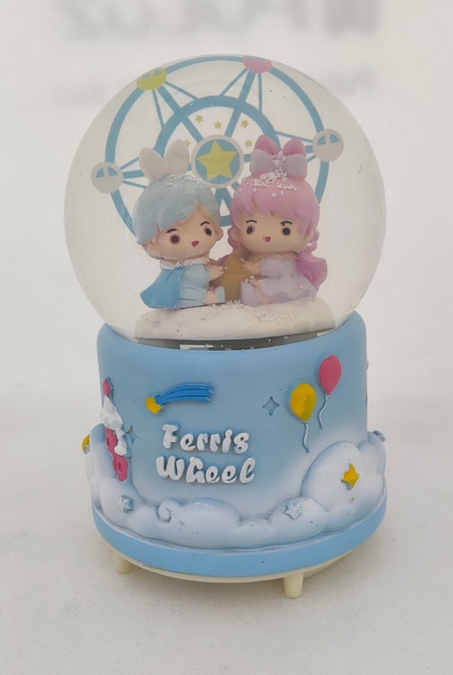 گوی موزیکال پمپاژی طرح بچه و چرخ و فلک سایز ۱۰