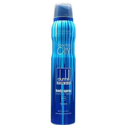 اسپری خوشبوکننده بدن سلکشن سیتی با عطر Dunhill Desire Blue حجم ۲۰۰ میلی لیتر مناسب آقایان