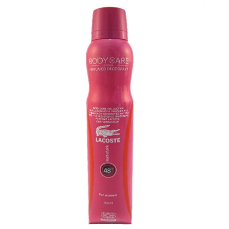 اسپری خوشبوکننده بدن بادی کر با عطر Lacoste حجم ۲۰۰ میلی لیتر مناسب بانوان
