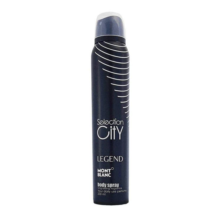 اسپری خوشبوکننده بدن سلکشن سیتی با عطر Mont Blanc Legend حجم ۲۰۰ میلی لیتر مناسب آقایان