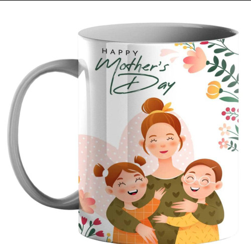 ماگ سرامیکی دسته دار طرح مادر و بچه ها Happy Mothers Day