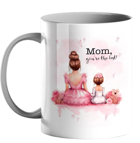 ماگ سرامیکی دسته دار طرح مادر تو بهترینی ، Mom Youre the Best