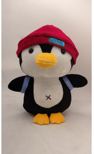 عروسک بچه پنگوئن دانش آموز با کلاه و کوله پشتی