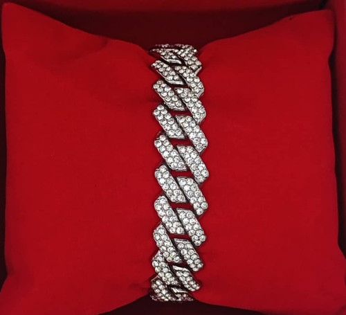 دستبند فول نگین دار دو ردیفه رنگ ثابت مناسب بانوان