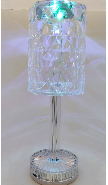 آباژور شیشه ای لمسی با ریموت کنترل و قابلیت شارژ شدن و تغییر رنگ