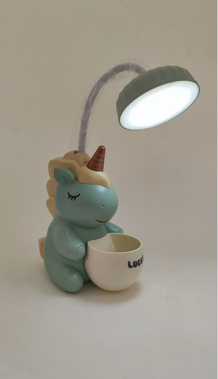 چراغ خواب و چراغ مطالعه فانتزی طرح یونی کورن تک شاخ با قابلیت شارژ و همراه با تراش