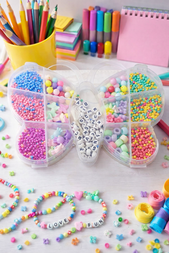 پک ساخت دستبند و گردنبند سایز متوسط طرح پروانه