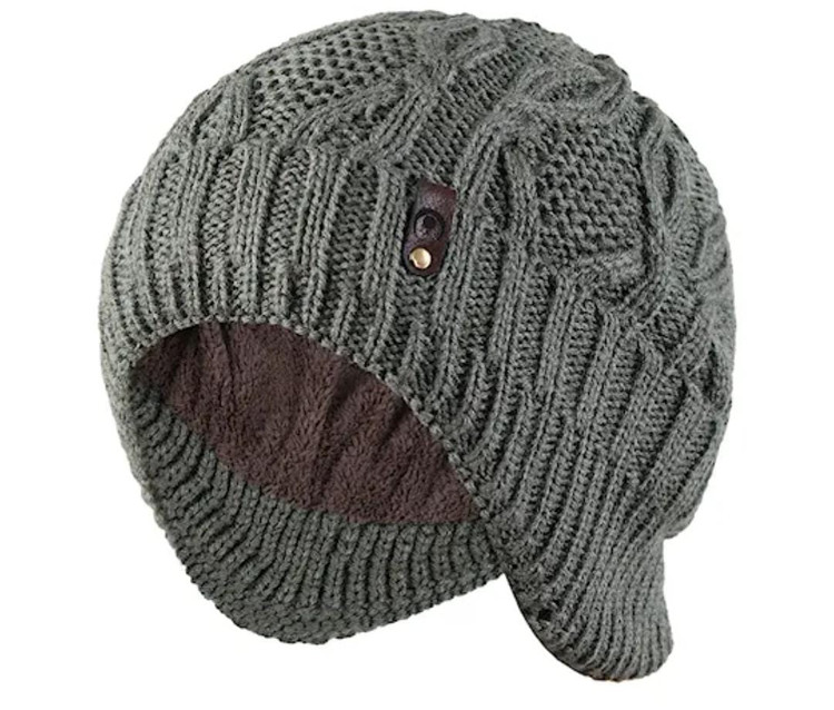 کلاه مردانه بافت گوش دار داخل خز