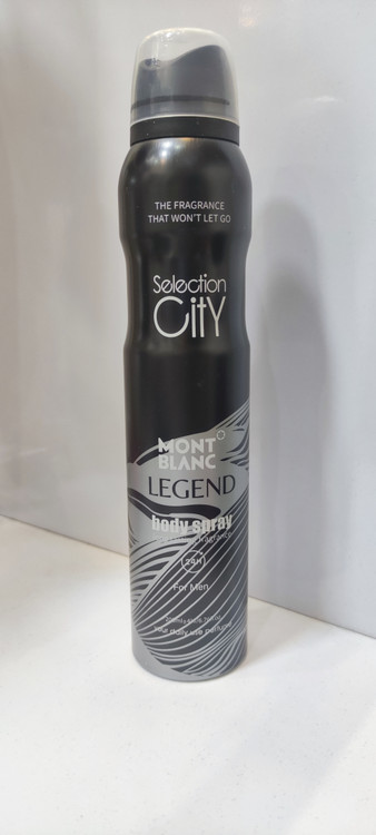 اسپری خوشبو کننده بدن مردانه Selection City با رایحه Mont Blanc Legend با حجم ۲۰۰ میلی لیتر و ماندگاری خوب
