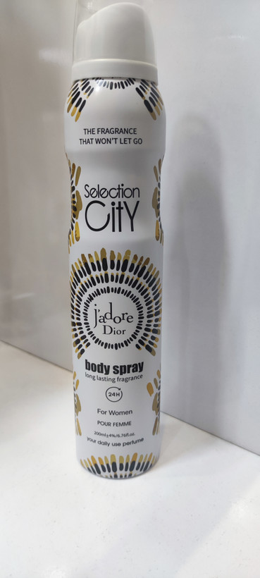 اسپری بدن زنانه Selection City با رایحه Jadore Dior با حجم ۲۰۰ میلی لیتر و ماندگاری ۲۴ ساعته