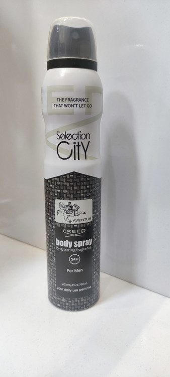 اسپری مردانه Selection City با رایحه Creed Aventus با حجم ۲۰۰ میلی لیتر و ماندگاری ۲۴ ساعته