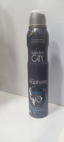 اسپری خوشبو کننده بدن مردانه Selection City با رایحه Euphoria با حجم ۲۰۰ میلی لیتر و ماندگاری ۲۴ ساعته