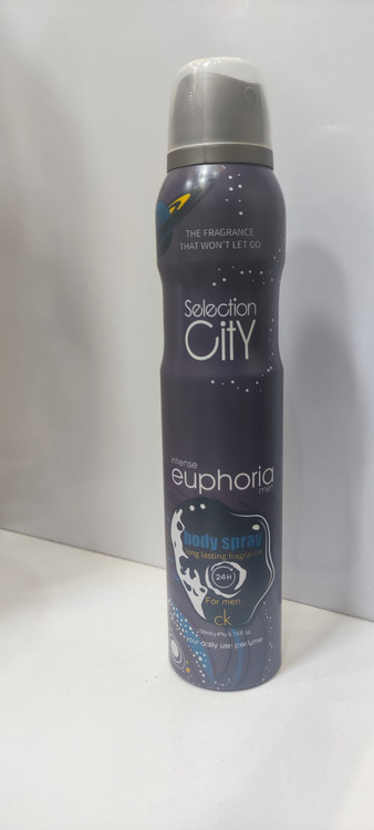 اسپری خوشبو کننده بدن مردانه Selection City با رایحه Euphoria با حجم ۲۰۰ میلی لیتر و ماندگاری ۲۴ ساعته