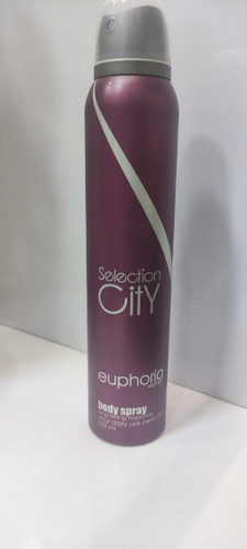 اسپری خوشبو کننده بدن زنانه Selection City با رایحه Euphoria با حجم ۲۰۰ میلی لیتر و ماندگاری ۲۴ ساعته