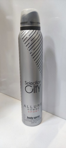 اسپری خوشبو کننده بدن مردانه Selection City با رایحه Allure Homme Sport حجم ۲۰۰ میلی لیتر و ماندگاری ۲۴ ساعته