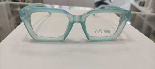 عینک مطالعه طرح celine با فریم شفاف مناسب مطالعه و کار با کامپیوتر دسته و فریم رنگ سبز روشن